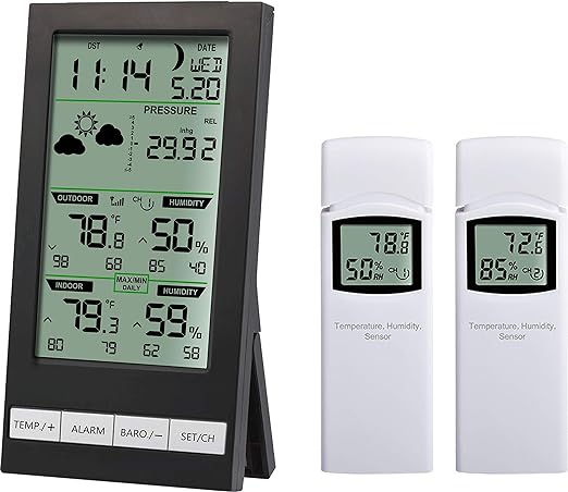 Ambient Weather Ws-2700-x2-ac Advanced Wireless Weather Station w/ 2 2ensors & AC Adapter, Size: 1 Cosole / 2 Sensors