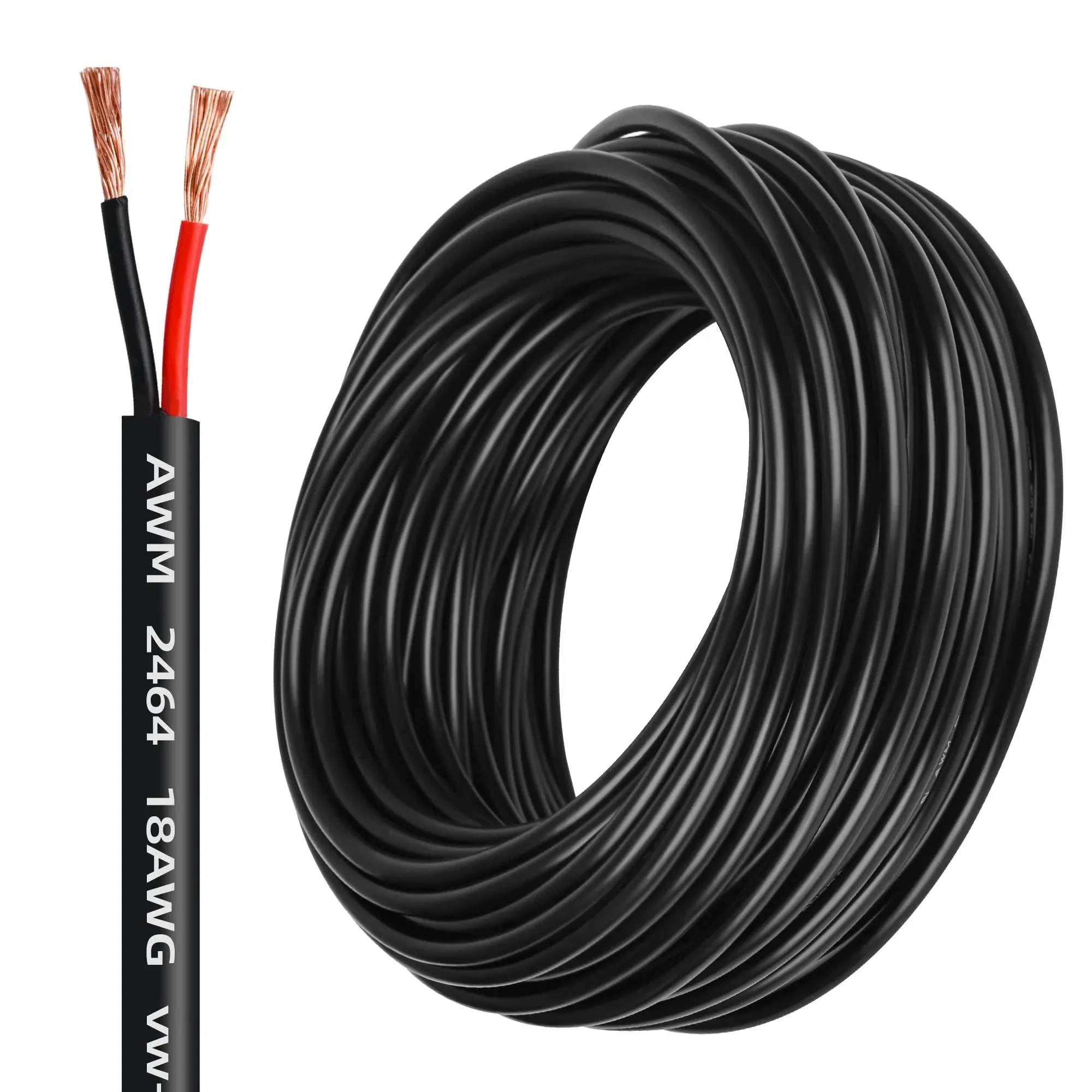 18 Gauge Electrical Wire 2 Conductor,18 AWG Electrical Wire Stranded PVC Cord...