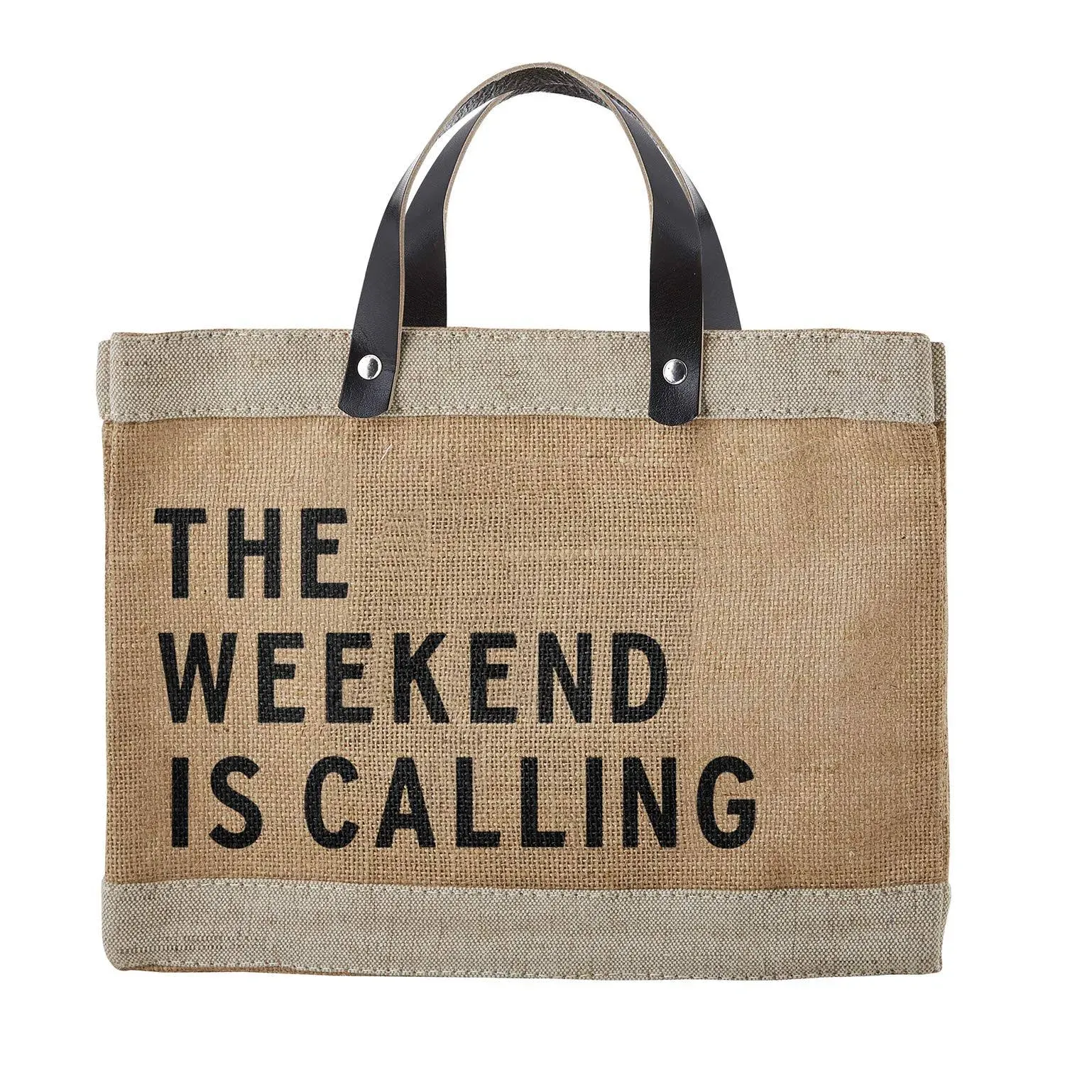 Mini Market Tote - The Weekend Is Calling