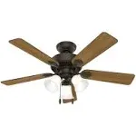 Hunter Fan Company, 50881, 44 Inch Swanson New Bronze Ceiling Fan with LED Light