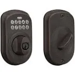 Schlage BE365PLY716 BE365 Plymouth Keypad Deadbolt Aged Bronze