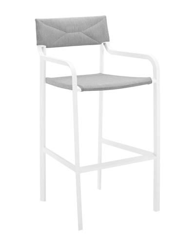 Raleigh Stackable Outdoor Patio Aluminum Dining Armchair In White