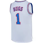 SPPOTY Men's Basketball Jersey #1#10#! 1/3 Bugs Lola Taz Tweety Space Movie ...