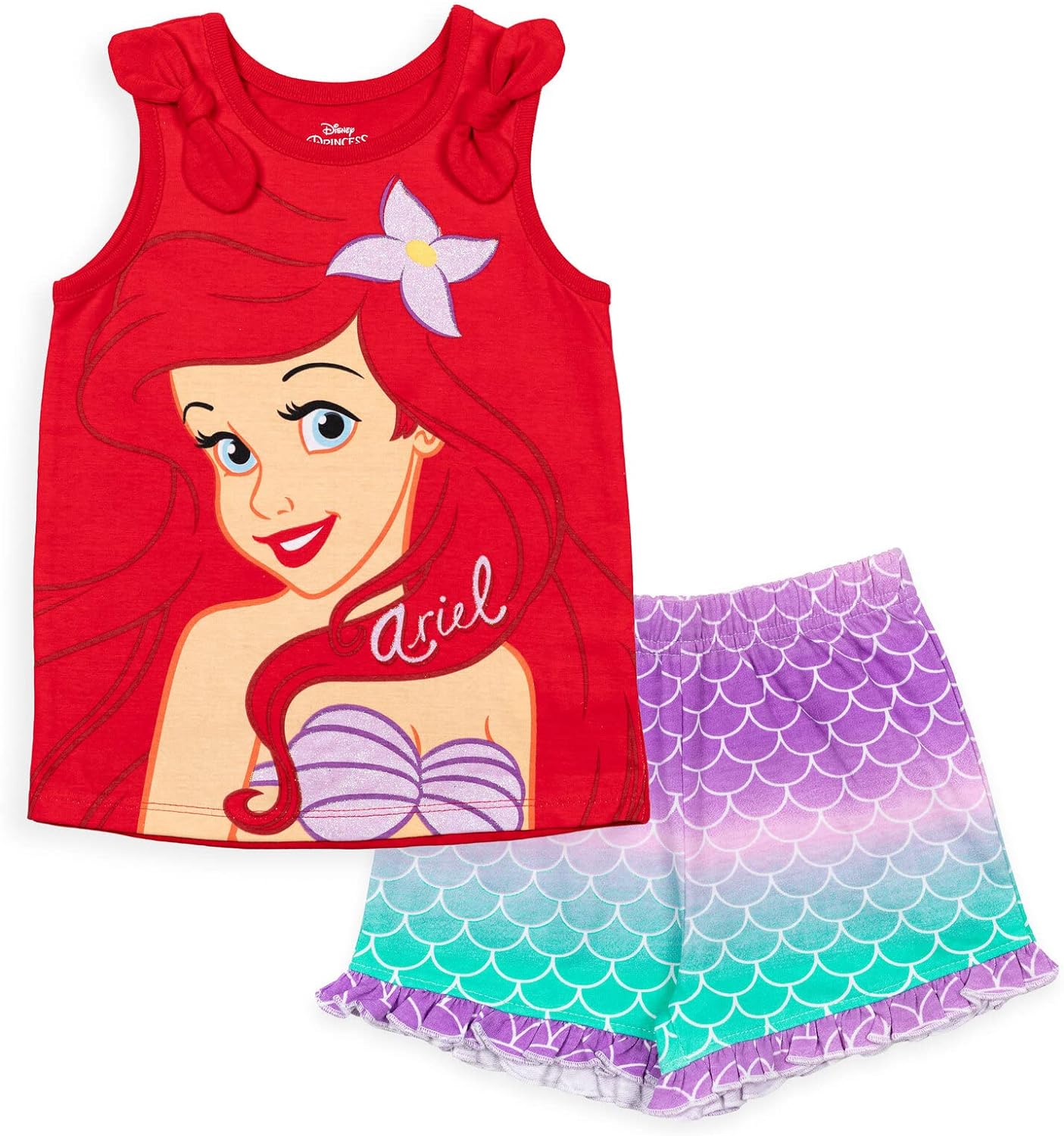 Disney Princess Moana Belle Minnie Mouse Nightmare Before Christmas Tank Top and French Terry Shorts Toddler to Big Kid