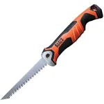 Klein Tools 31737 Folding Jab Saw / Drywall Saw, Hand Saw with Lockback at 180 and 125 Degrees and Tether Hole