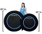 LEAPS & REBOUNDS 48" Trampoline & Rebounder Gym Equipment, Blue (For Parts)