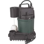 Cast Iron Submersible Sump Pump with Vertical Float Switch - Engineered by Zoeller (3/4 HP) Green