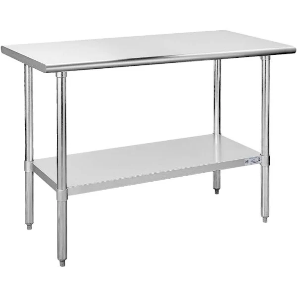 Hally Stainless Steel Table for Prep & Work 24 x 48 Inches, NSF Commercial Heavy ...