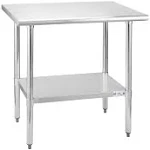 Hally 24x36 Inches NSF Commercial Stainless Steel Prep & Work Table