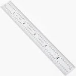 L.S. Starrett Steel Rule, 6 in, Spring-Tempered Steel