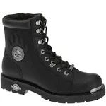 "Harley-Davidson Men's Diversion Skull 6-Inch Lace-Up Motorcycle Boots - Black"