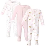 Yoga Sprout Baby Girl Cottton Zipper Sleep and Play 3pk Unicorn