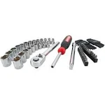 Craftsman 3/8 in. drive Metric and SAE 6 Point Mechanic&#39;s Tool Set 63 pc