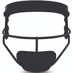 Rip-It Adult Defense Softball Fielder's Face Mask, Black 