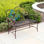 Alpine Corporation Butterflies Garden Bench