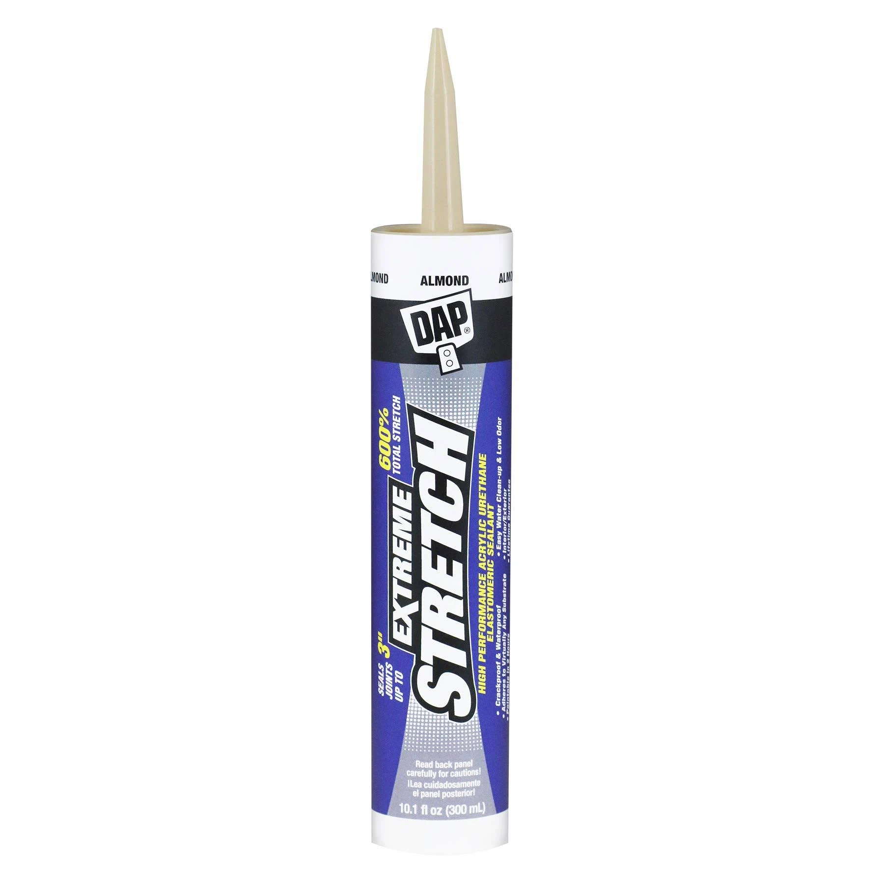 DAP 7079818717 Extreme Stretch Elastomeric Sealant, Almond, 10 Ounces, 10.1 Oz