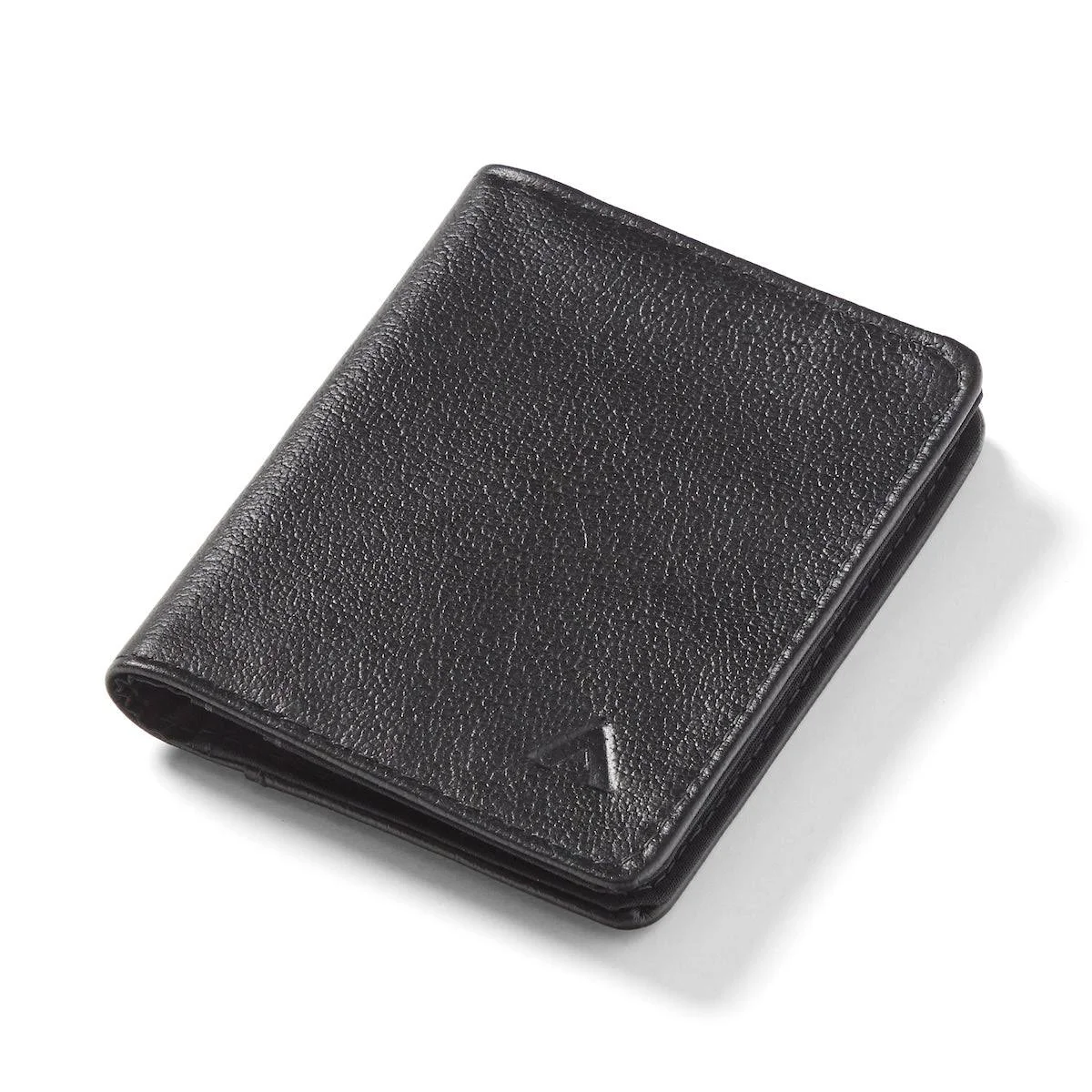 Allett Hybrid Card Wallet, Onyx Black | Leather, RFID Blocking, Vertical Layout | Minimalist, Bifold, Card Holder, Water Resistant, Thin, Front Pocket | Holds 3-10+ Cards, Cash | Made in the USA