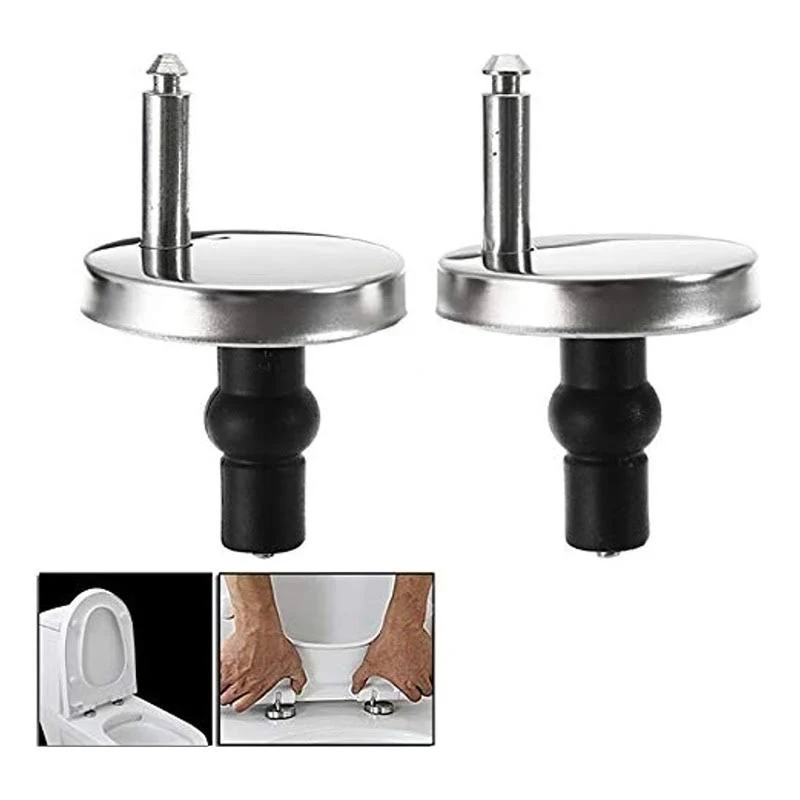 Lystin Upgraded 2 Full Set Toilet Seat Hinge Fixings Top Fix Nuts Screws Quick ...