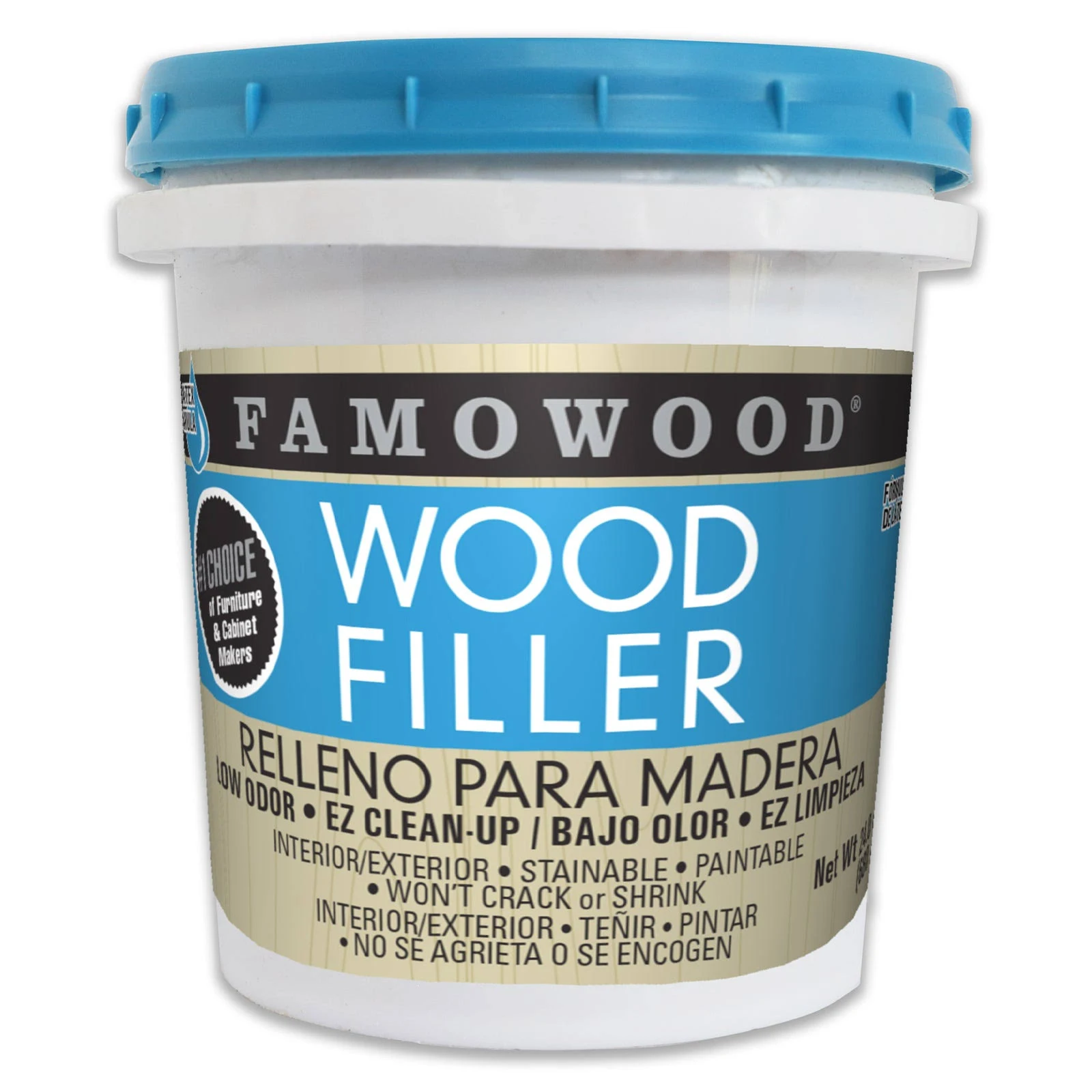 Famowood 40022142 Latex Wood Filler - Pint, Walnut