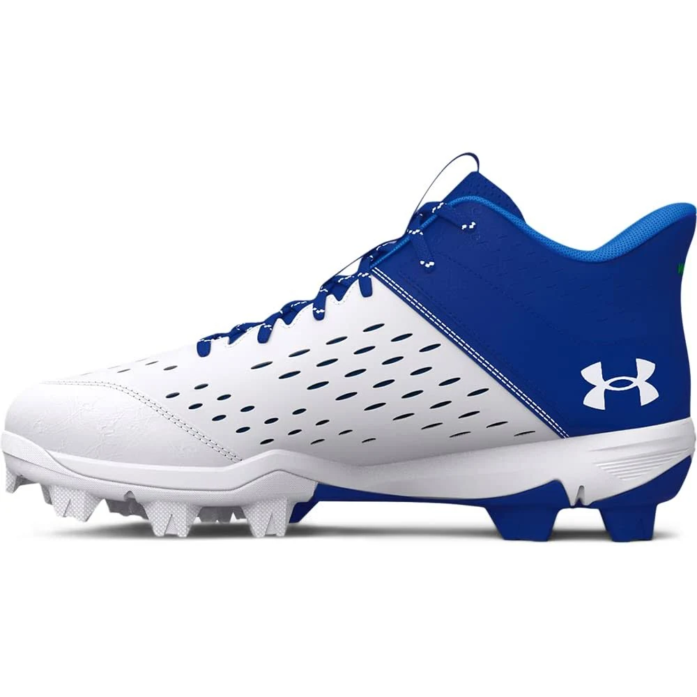 Under Armour Boys' Leadoff Mid Junior Rubber Molded Cleat Baseball Shoe