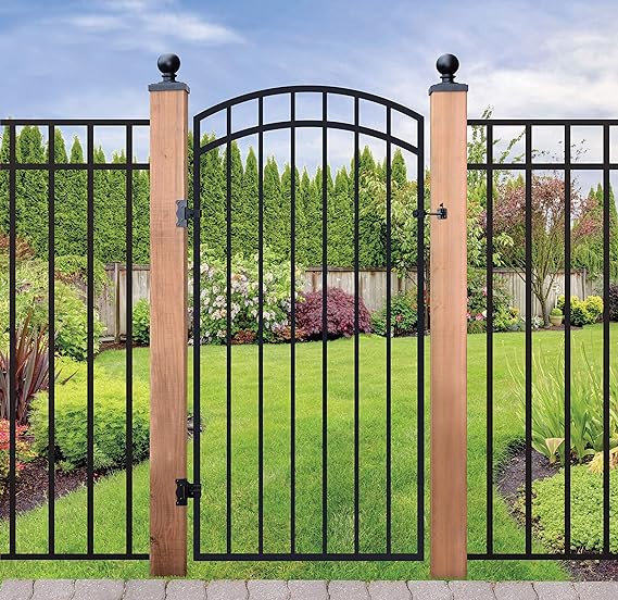 Nuvo Iron GGI0440-RG02-AG03 Ornamental Gate, 33 in W, 68 in H, Iron