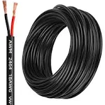 Lesnlok 18 Gauge Electrical Wire 2 Conductor,18 AWG Electrical Wire Stranded PVC Cord Oxygen-Free Copper Cable,50ft Pure Copper Electrical Wire Cord