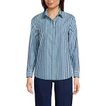 Lands' End Women's Wrinkle Free No Iron Button Front Shirt