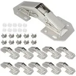 10-Pack Hidden Hinges for Cabinet Doors Frameless Cabinet Hinges Concealed Surface Mount Cabinet Hinges