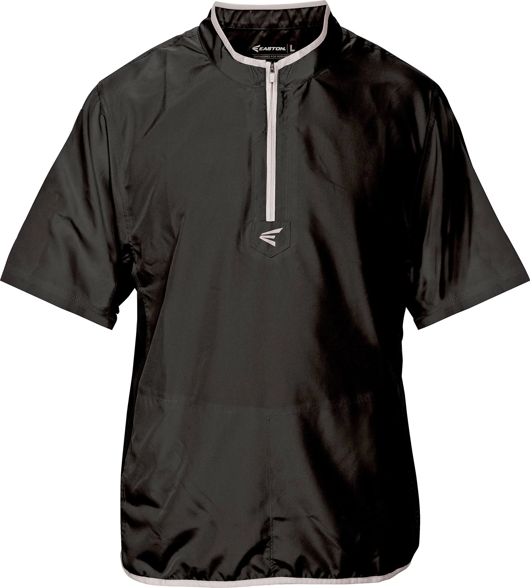 Easton Adult Alpha Short Sleeve Cage Jacket Black/Silver / Medium