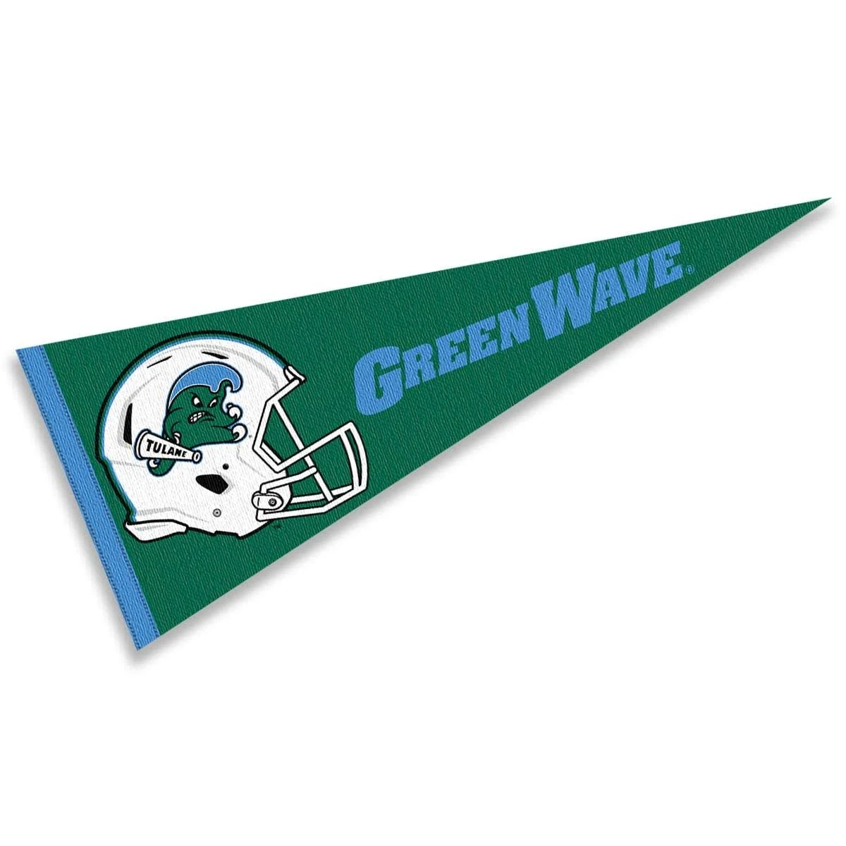 Tulane Green Wave 12&#034; X 30&#034; Football Helmet Pennant