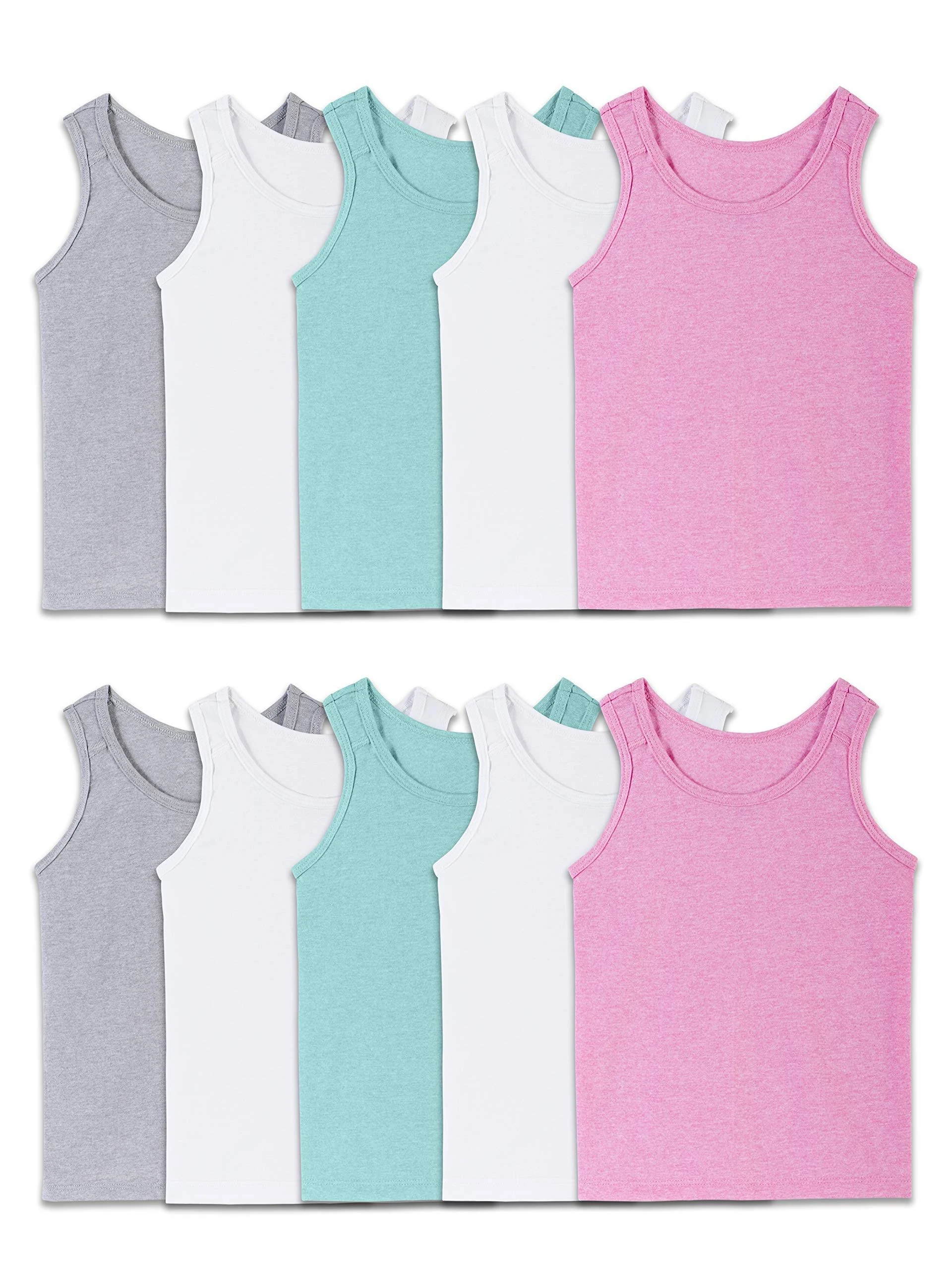 Fruit of The Loom Toddler Girls' 10pk Tank Top - Colors May Vary 2t-3t