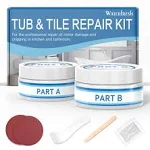 Cracked Porcelain Sink Repair Kit White, High-Gloss Porcelain Repair Kit White, Porcelain Chip Fix for Sinks, Tiles on Enamel, Acrylic, Fiberglass, Ceramic, Shower Kit & Tray