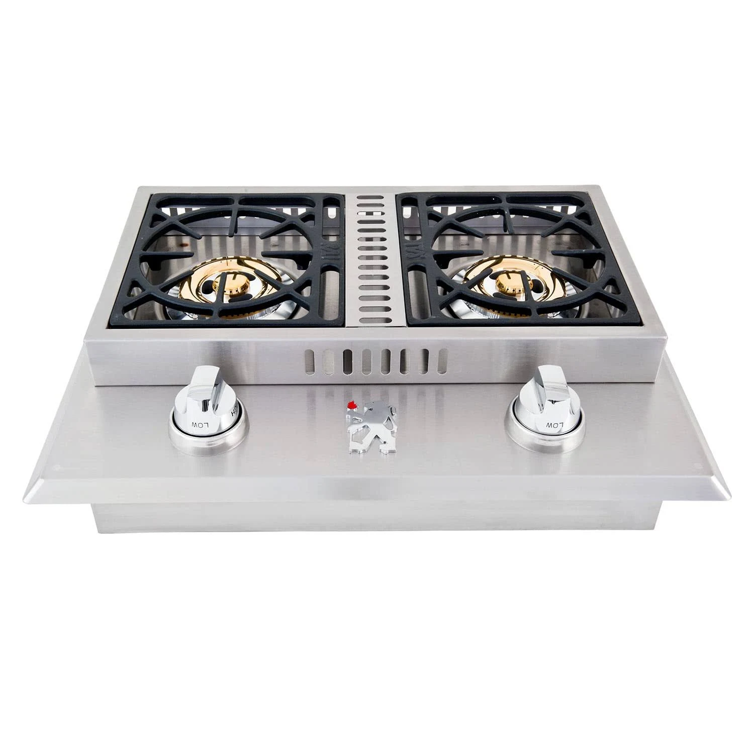 Lion Premium Grills L1707 Propane Gas Double Side Burner, 26-3/4 by 20-1/2-Inch