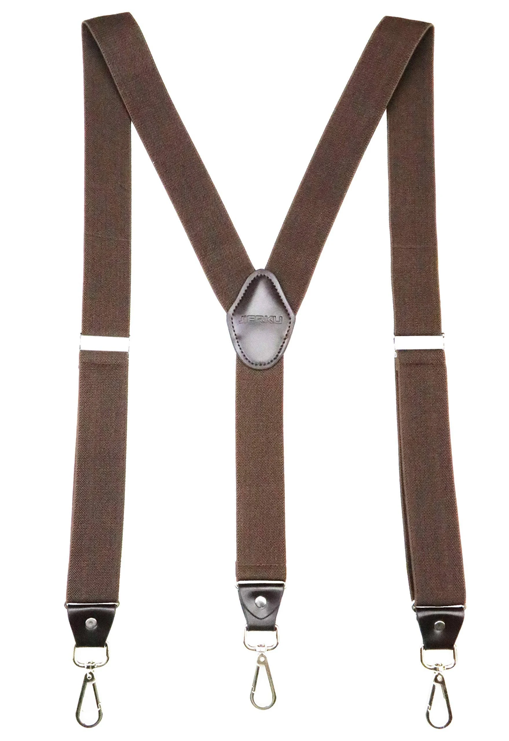 Mens Suspenders with Swivel Hooks on Belt Loops Heavy Duty Big and Tall Adjustable Braces