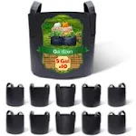 Gardzen 10-Pack 5 Gallon Grow Bags Aeration Fabric Pots with Handles