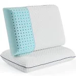 WEEKENDER Gel Memory Foam Pillow - Queen Size - 2-Pack - Medium Plush Feel - Neck & Shoulder Support - For Back, Side, & Stomach Sleepers - Home, Hotel, & Hospital Essentials