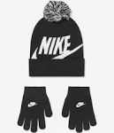 Nike Boys Swoosh Pom Beanie Gloves Set