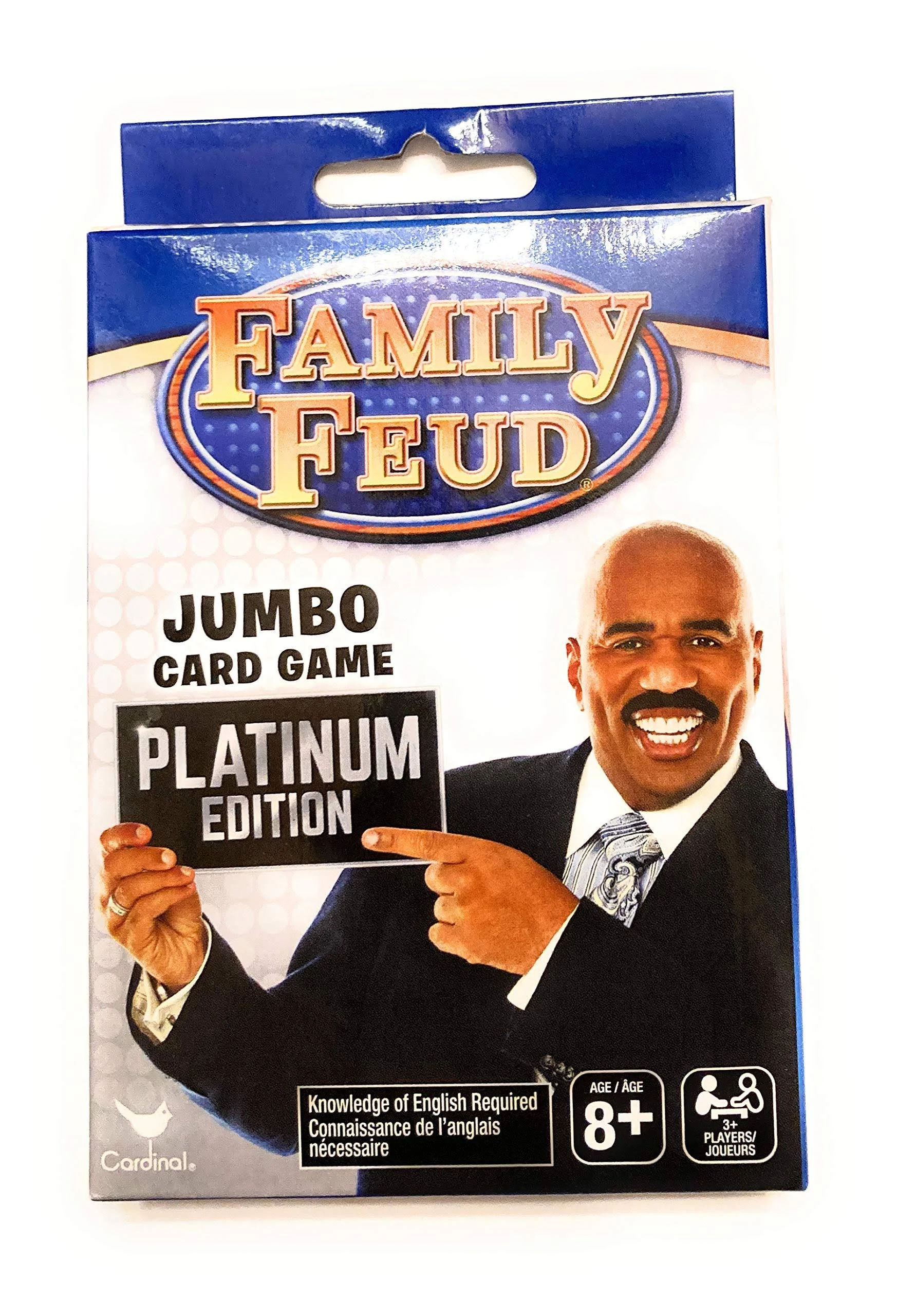 Family Feud Steve Harvey Jumbo Card Game Platinum Edition New Age 8+, 2+ Players