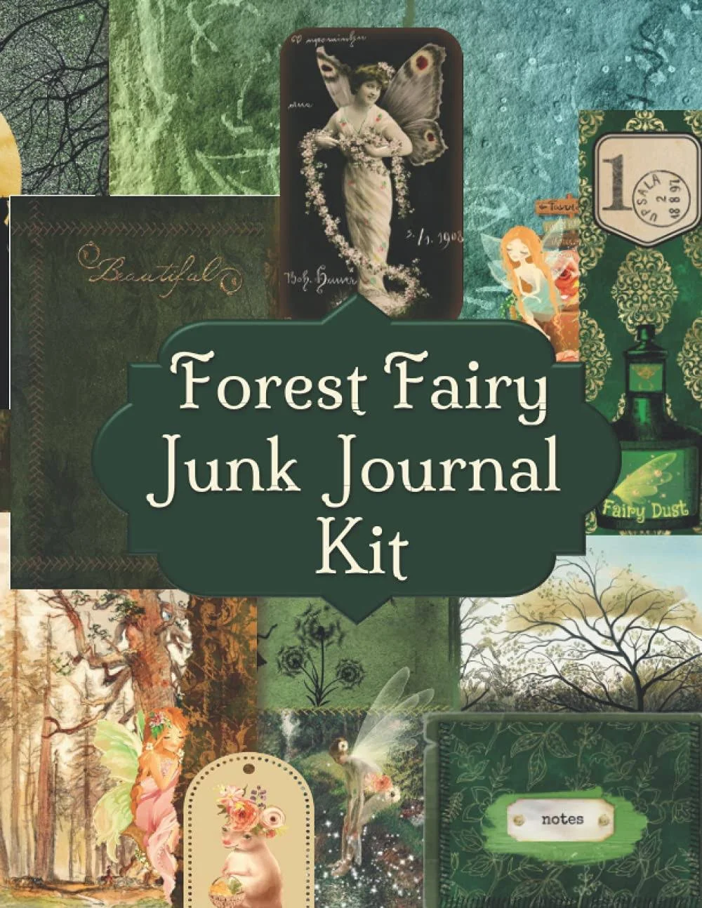 Forest Fairy Junk Journal Kit: Ephemera For Junk Journals Vintage Paper Collection Page Embellishments