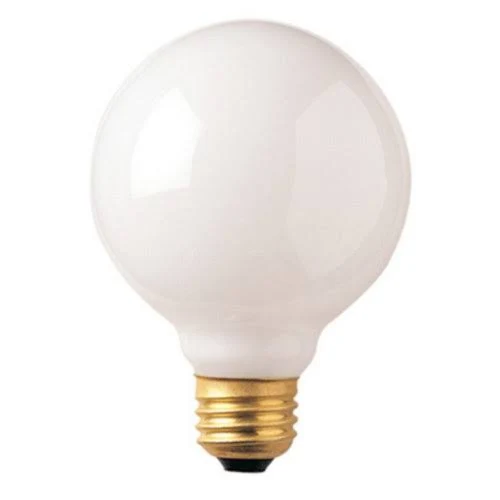 Bulbrite Incandescent G30 Medium Screw Base (E26) Light Bulb, 25 Watt, White