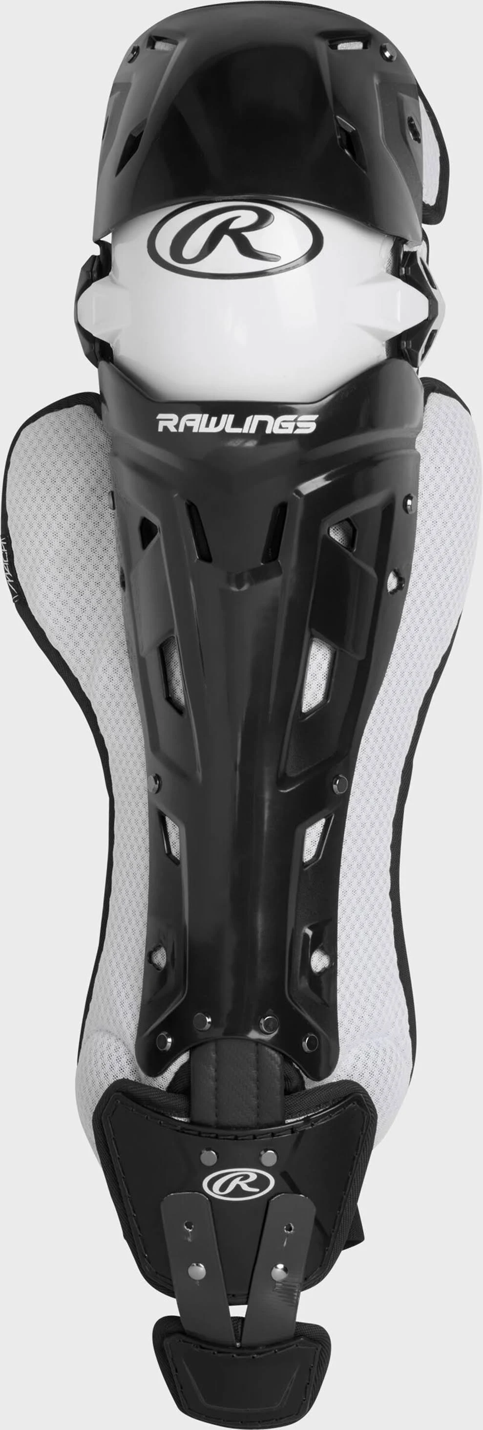 Rawlings Mach Baseball Intermediate Leg Guards | Black | Intermediate