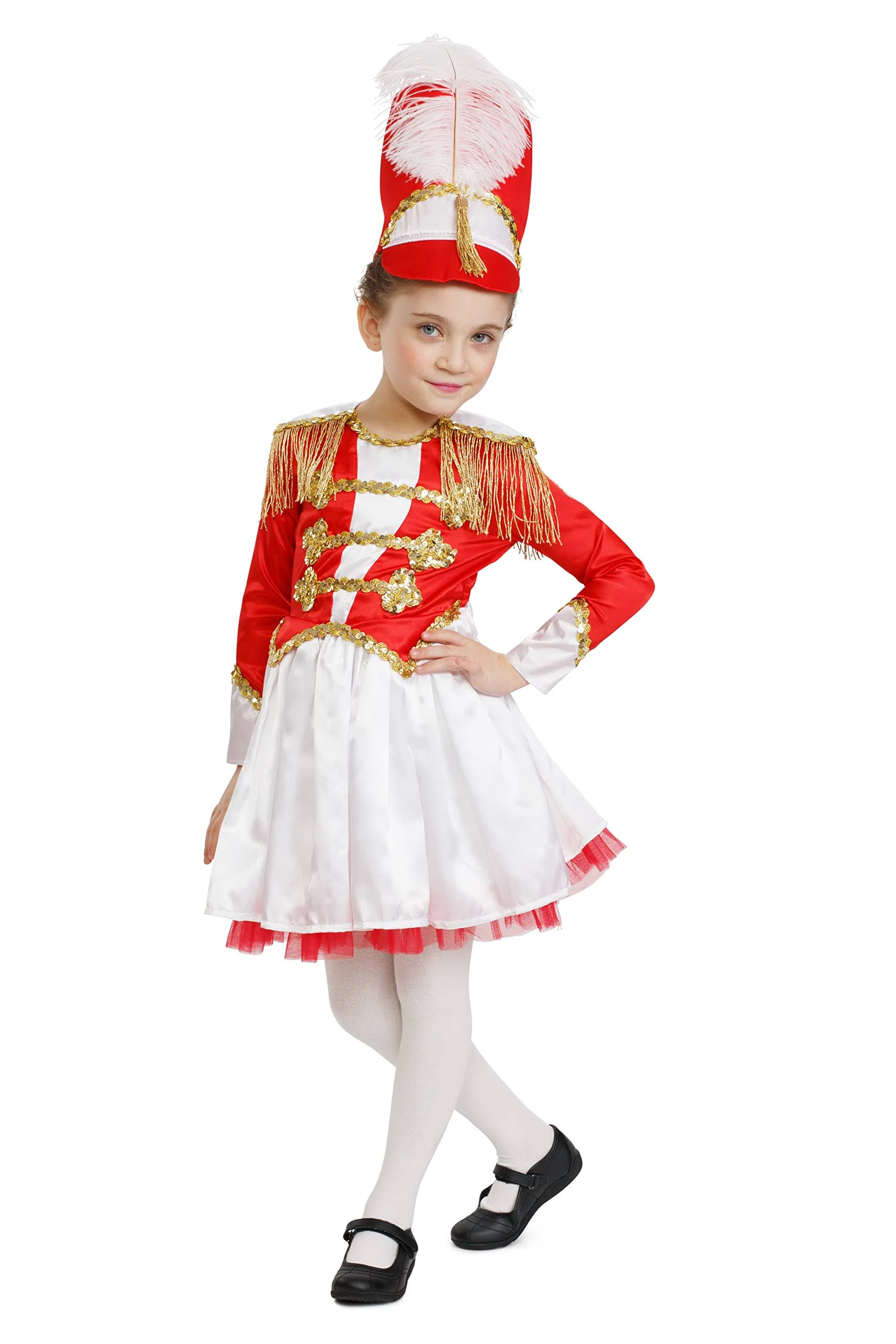 Dress Up America Fancy Drum Majorette Costume, Medium