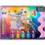 Rainbow High Salon Playset with Rainbow of DIY Washable Hair Color Foam for Kids and Dolls - Doll Not Included