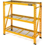 DeWalt Industrial Storage Rack - 4-Foot, 3-Shelf Steel Wire Deck, Adjustable, 4500 lbs Capacity