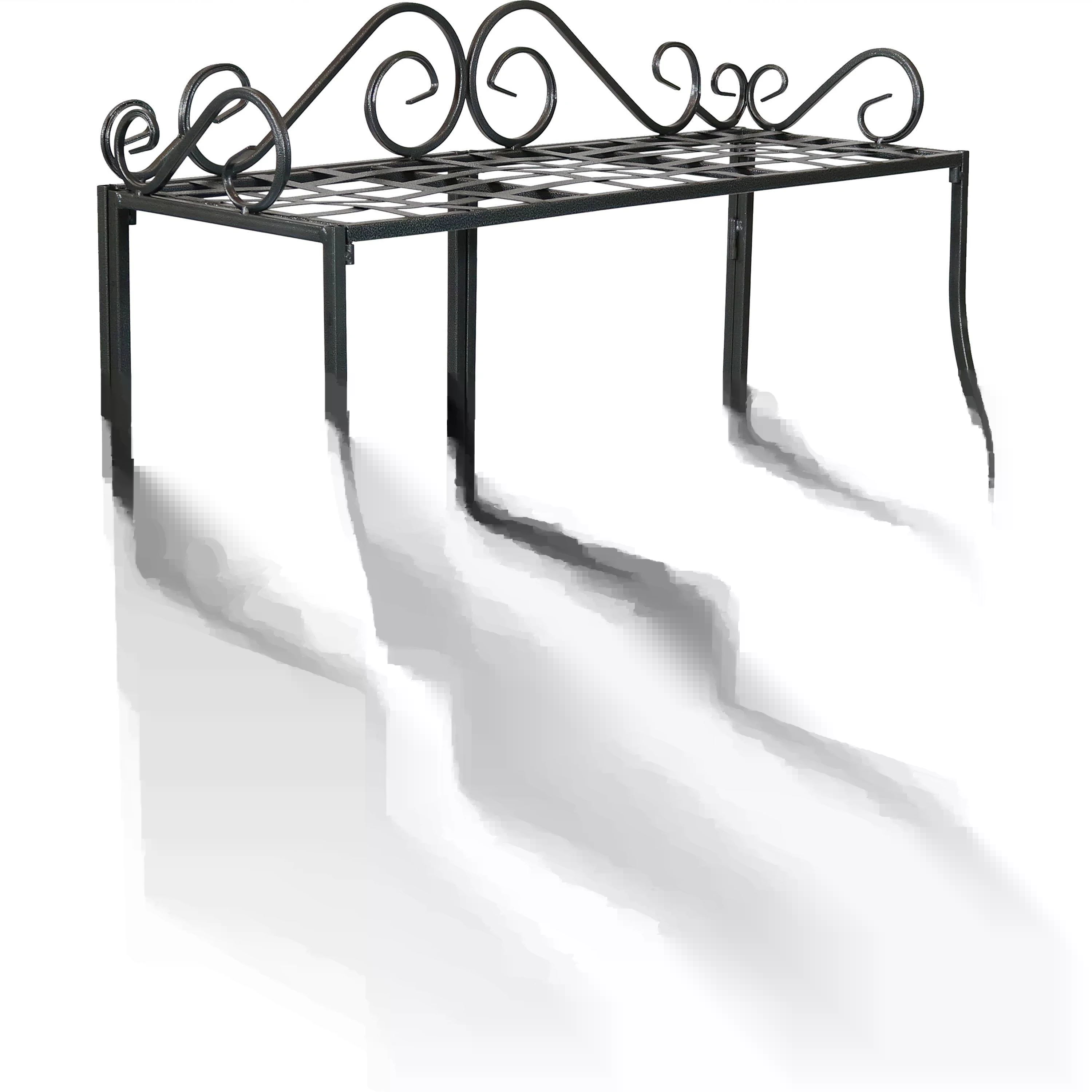 Sunnydaze Decor 3-Tier Metal Iron Plant Stand with Scroll Edging