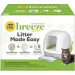 Purina Tidy Cats Litter Box System, BREEZE System Starter Kit Litter Box, Litter Pellets & Pads