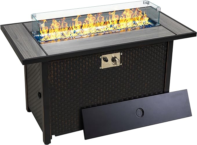 Walsunny 45 inch Outdoor Propane Fire Pit