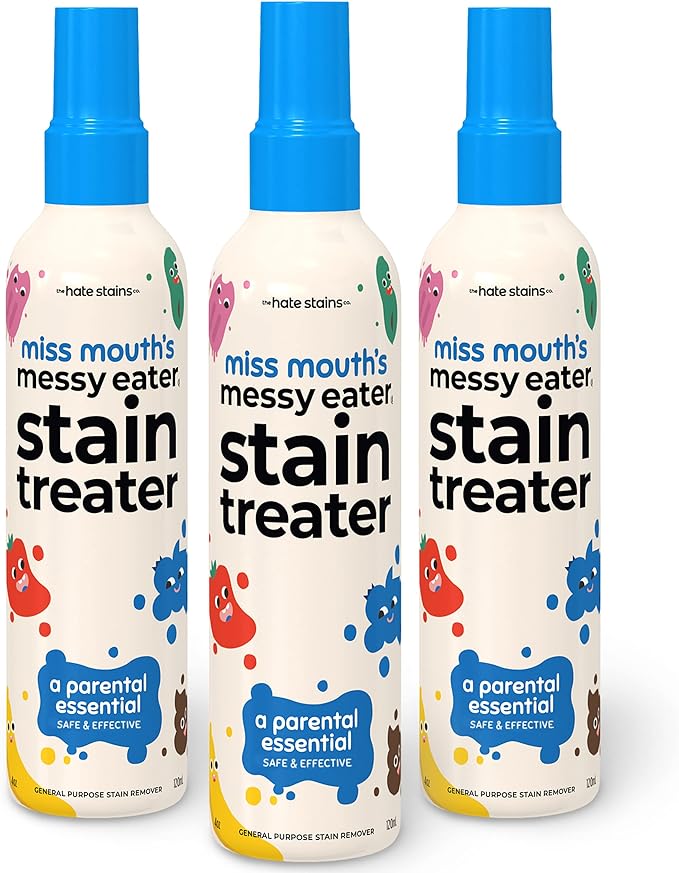 Miss Mouth's Messy Eater Non-Toxic Baby Stain Remover Spray, 4 oz Each, 3 Pack, Size: 3 Pack - 4oz Bottles, Clear