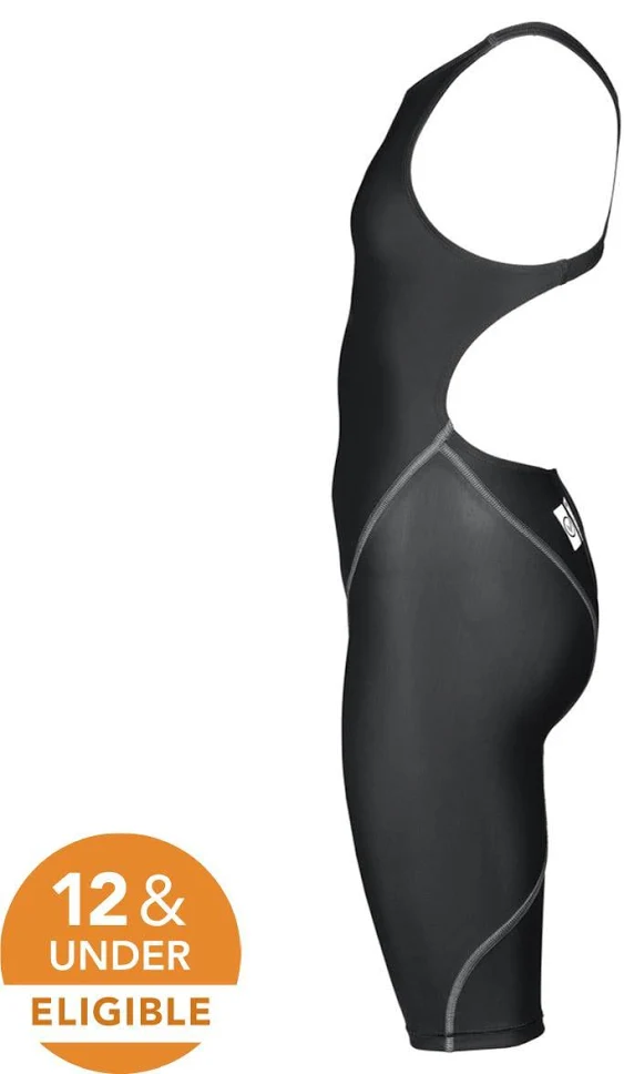 Arena Girls Powerskin St Next Open Back - Black