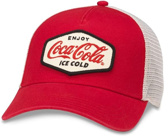 Coca-Cola Hats: Ivory Heather/Red Strapback Dad Hat | Official License